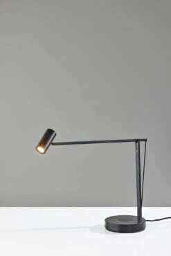 Turrell Desk Lamp With Wireless Charging 15 Turrell Desk Lamp With Wireless Charging -Adesso 10036309BRZ add2