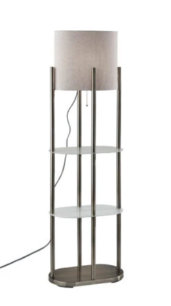 Norman Floor Lamp In Brushed Steel