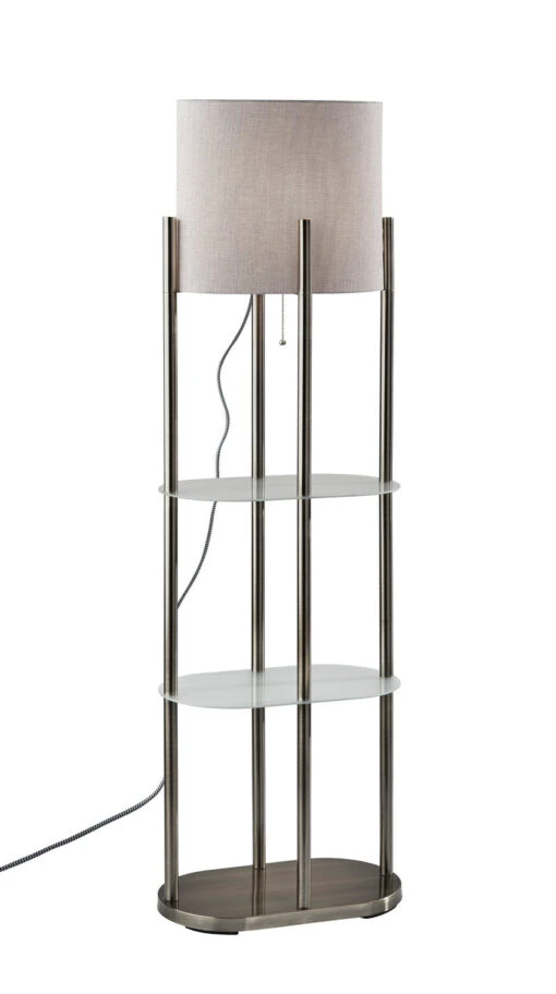 Norman Floor Lamp In Brushed Steel