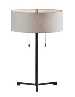 Wesley 2-Light Table Lamp In Black
