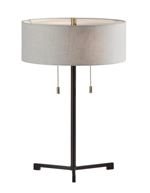 Wesley 2-Light Table Lamp In Black