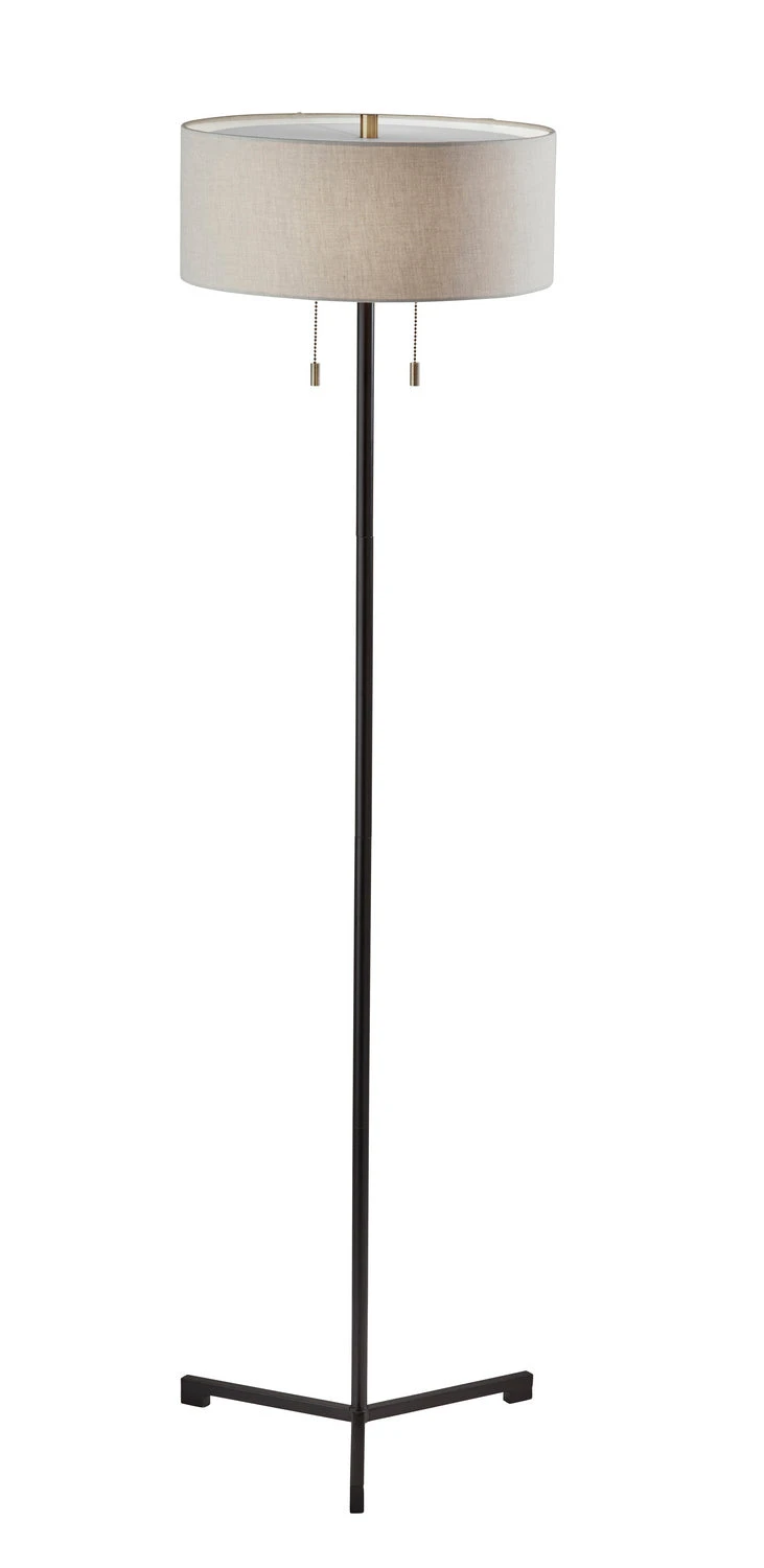 Wesley 2-Light Floor Lamp In Black 4 Wesley 2-Light Floor Lamp In Black - Image 2