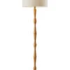 Eve Floor Lamp In Natural Oak Wood With Antique Brass Accent 1 Eve Floor Lamp In Natural Oak Wood With Antique Brass Accent -Adesso 1102133