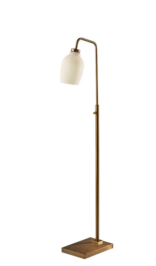 Clara Floor Lamp In Antique Brass