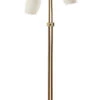 Clara 2-Light Floor Lamp In Antique Brass 2 Clara 2-Light Floor Lamp In Antique Brass -Adesso 1102186