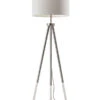 Della Floor Lamp In Brushed Steel With Clear Acrylic Light Up Legs 2 Della Floor Lamp In Brushed Steel With Clear Acrylic Light Up Legs -Adesso 1102188