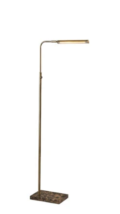 Reader LED Floor Lamp In Antique Brass