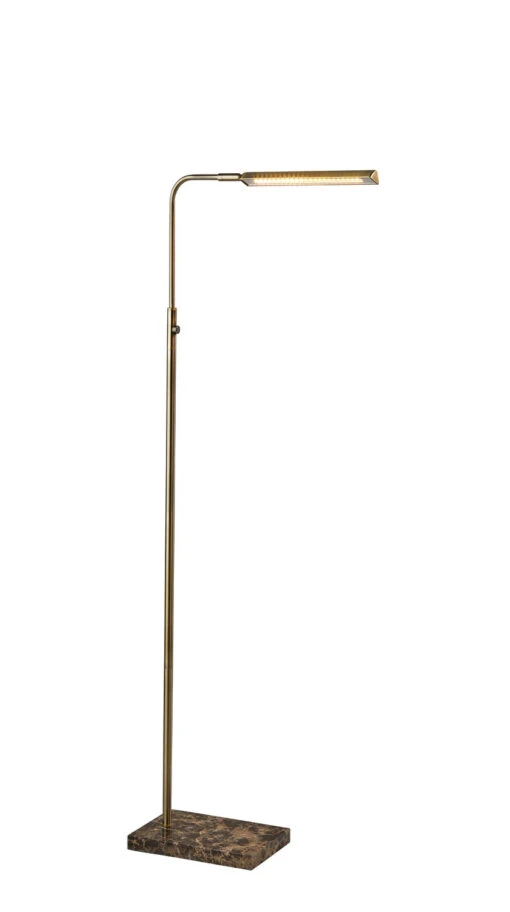 Reader LED Floor Lamp In Antique Brass