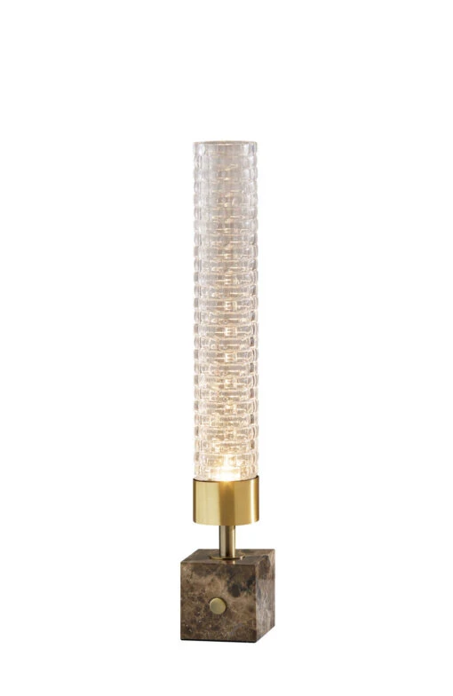 Harriet LED Table Lamp In Antique Brass - Image 2