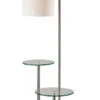 Leonard Floor Lamp In Brushed Steel 1 Leonard Floor Lamp In Brushed Steel -Adesso 1102207