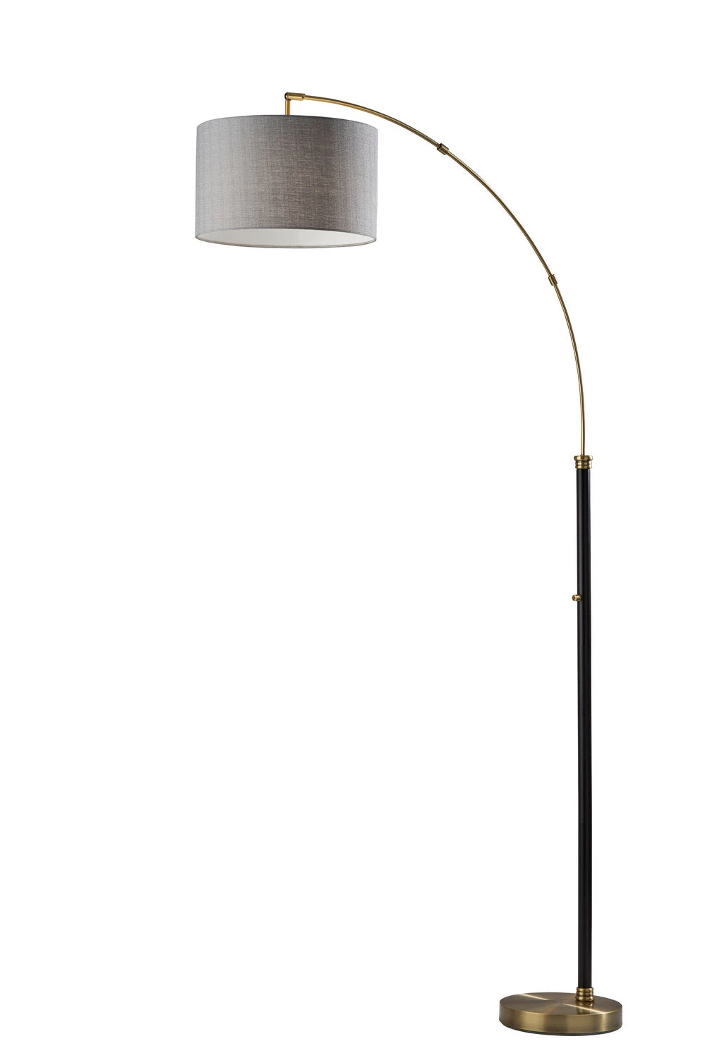 Bergen Arc Lamp In Black & Antique Brass 3 Bergen Arc Lamp In Black & Antique Brass