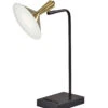 Lucas LED Desk Lamp In Black With Antique Brass -Adesso 1102216