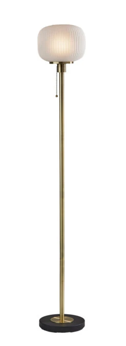 Hazel Floor Lamp In Antique Brass