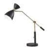 Oscar Desk Lamp In Black With Antique Brass 1 Oscar Desk Lamp In Black With Antique Brass -Adesso 1102225