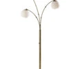 Remi 3-Light Arc Lamp In Antique Brass 2 Remi 3-Light Arc Lamp In Antique Brass -Adesso 1102232