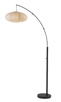 Corinne 1-Light Arc Lamp In Black