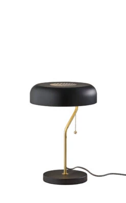 Timothy Table Lamp In Black & Antique Brass