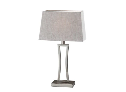 Camila Table Lamp (Set Of 2) In Brushed Steel