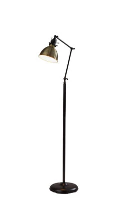 Alden Floor Lamp In Antique Bronze & Antique Brass