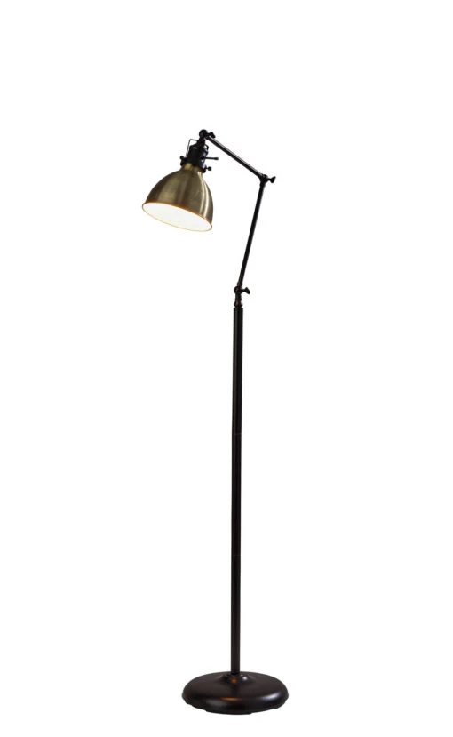 Alden Floor Lamp In Antique Bronze & Antique Brass