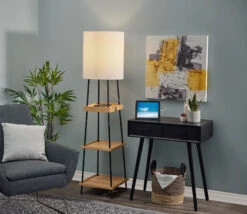 Henry Shelf Floor Lamp With Charging Port 11 Henry Shelf Floor Lamp With Charging Port -Adesso 3459 12 add