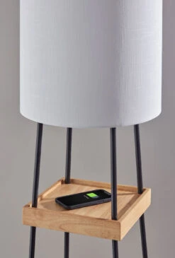 Henry Shelf Floor Lamp With Charging Port 9 Henry Shelf Floor Lamp With Charging Port -Adesso 3459 12 add2