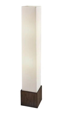 Sebu 2-Light Floor Lantern In Teak Brown Bamboo
