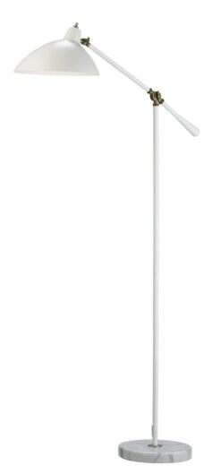 Peggy Floor Lamp In White Marble