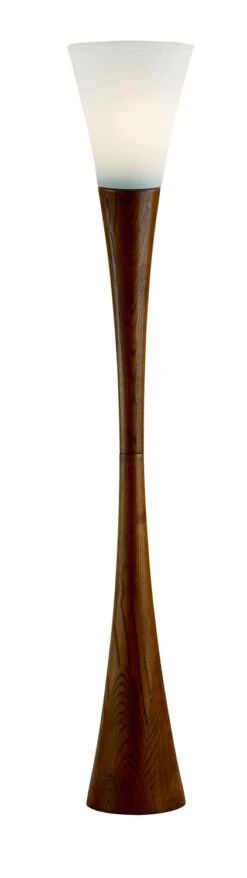 Espresso Floor Lamp In Walnut Wood