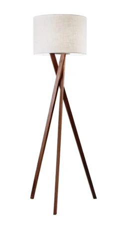 Brooklyn Floor Lamp In Walnut Wood