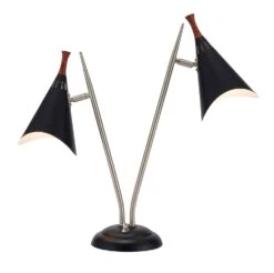 Draper 2-Light Desk Lamp In Metal