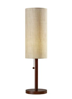 Hamptons Table Lamp In Walnut Wood