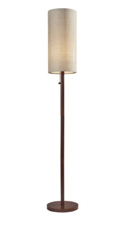 Hamptons Floor Lamp In Walnut Wood