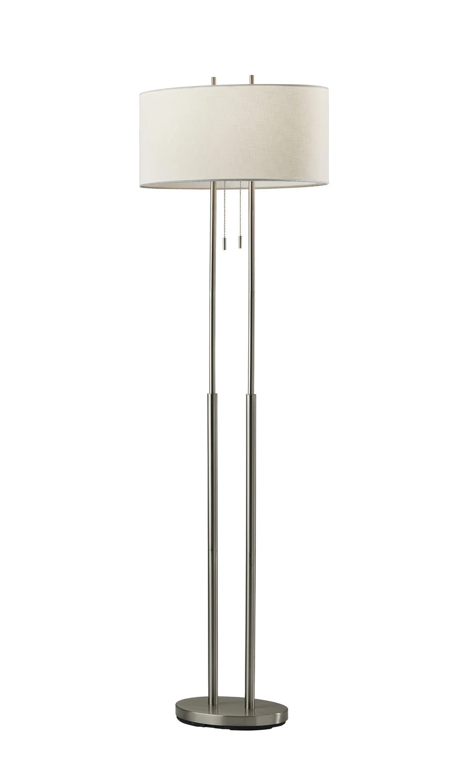 Duet 2-Light Floor Lamp In Brushed Steel 3 Duet 2-Light Floor Lamp In Brushed Steel
