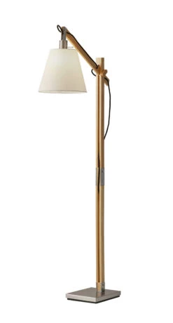 Walden Floor Lamp In Brushed Steel
