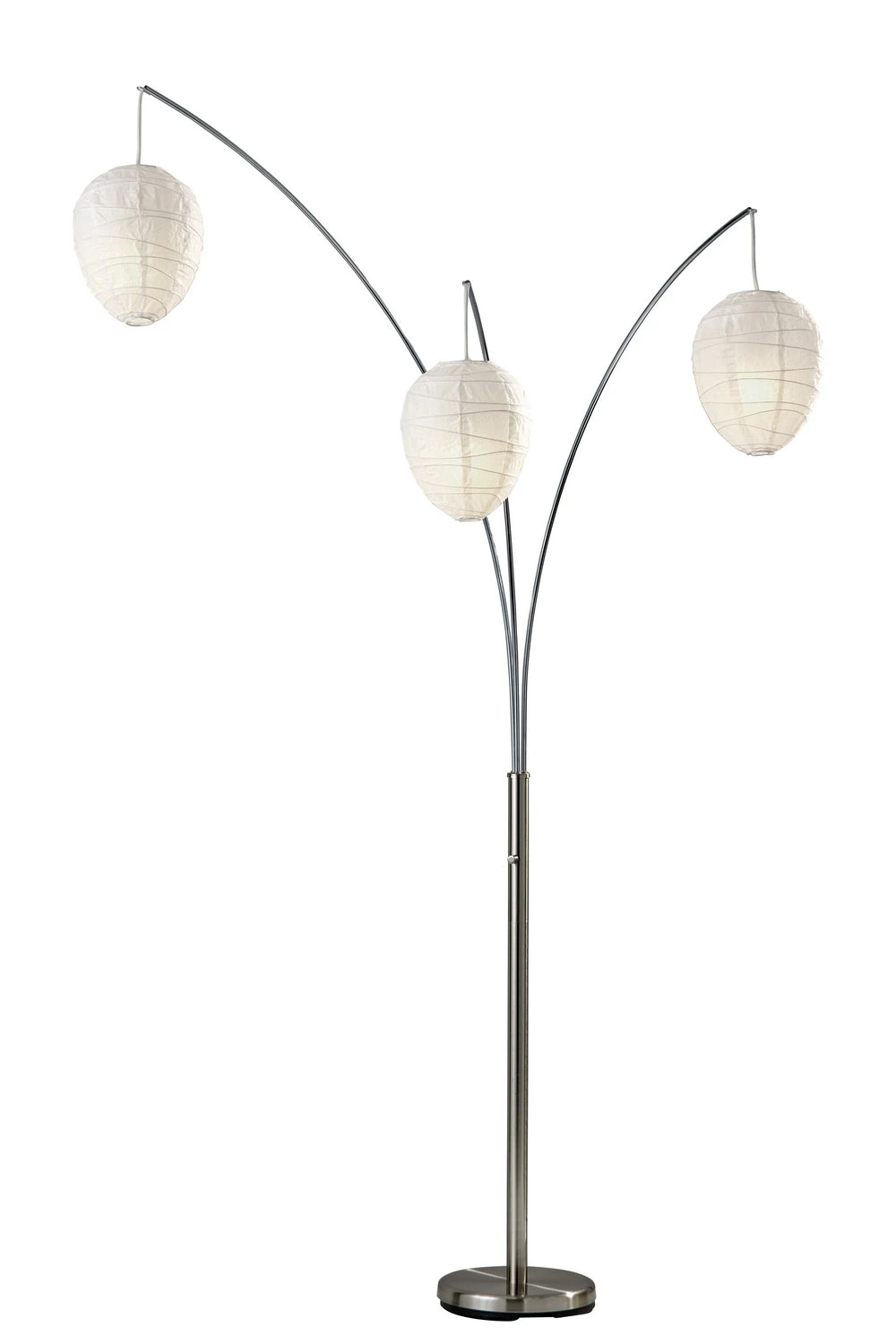 Adesso 20 Belle 3-Light Arc Lamp In Brushed Steel