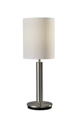 Hollywood Table Lamp In Brushed Steel