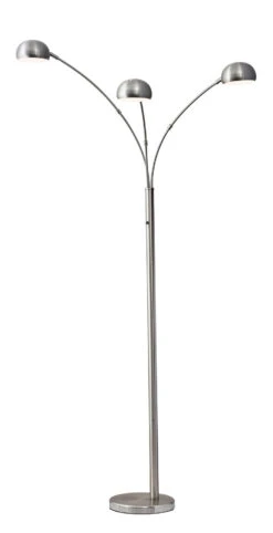 Domino Arc Lamp In Brushed Steel
