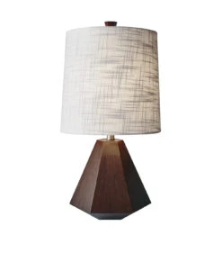 Grayson Table Lamp In Walnut Birch Wood
