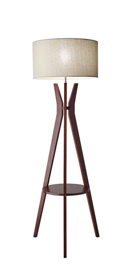 Bedford Floor Lamp In Solid Walnut Wood