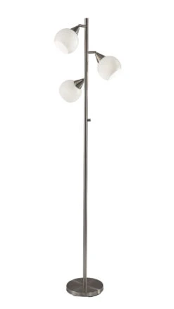 Phillip 3-Light Tree Lamp In Brushed Steel