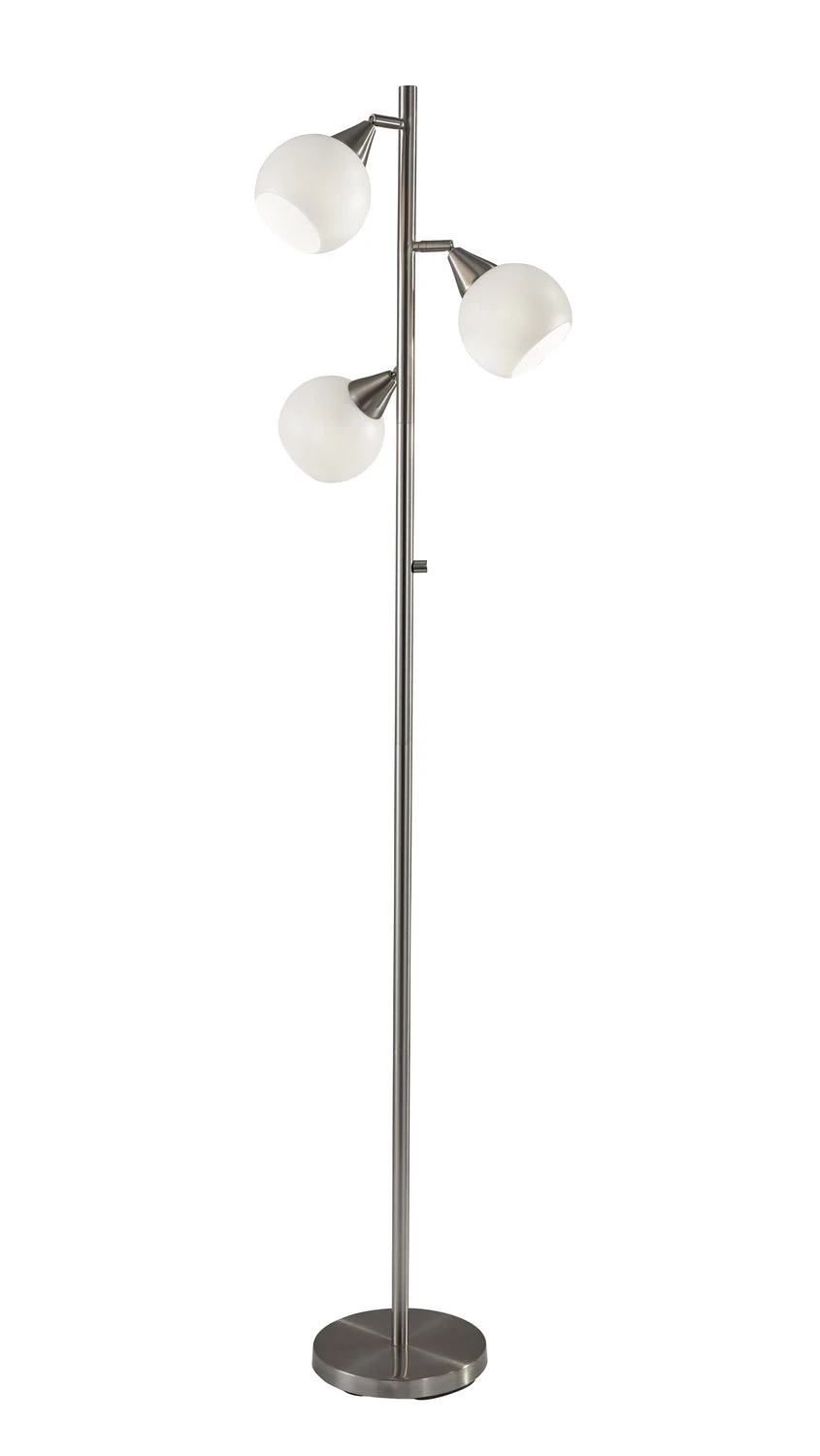 Phillip 3-Light Tree Lamp In Brushed Steel 3 Phillip 3-Light Tree Lamp In Brushed Steel