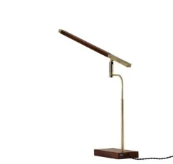 Barrett LED Desk Lamp In Walnut Wood