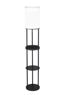 Charging Station Floor Lamp In Black