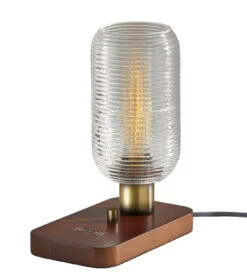 Isaac Table Lamp In Walnut Wood