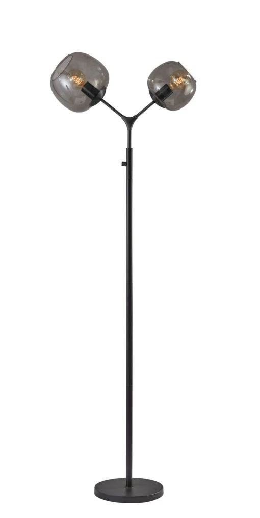 Ashton 2-Light Floor Lamp In Matte Black