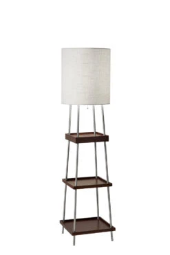 Henry Floor Lamp In Brushed Steel