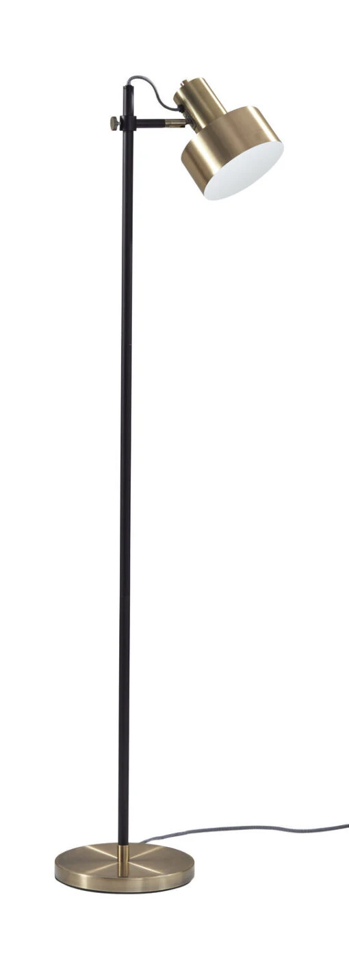 Clayton Floor Lamp In Antique Brass