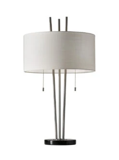 Anderson 2-Light Table Lamp In Black Marble