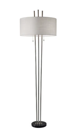 Anderson 2-Light Floor Lamp In Black Marble
